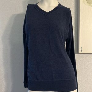Talbots Navy Blue V Neck Sweater